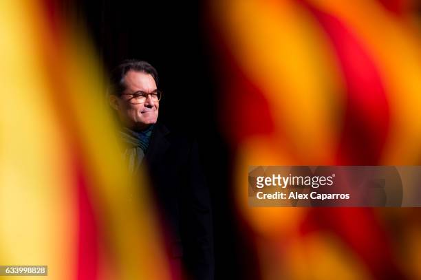 Former Catalan President Artur Mas leaves the Catalonia's Superior Court of Justice after a hearing about the independence of Catalonia referendum...