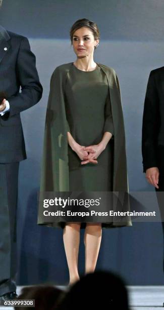Queen Letizia of Spain attends 2016 Innovation and Design Awards on February 6, 2017 in Alcala de Henares, Spain.