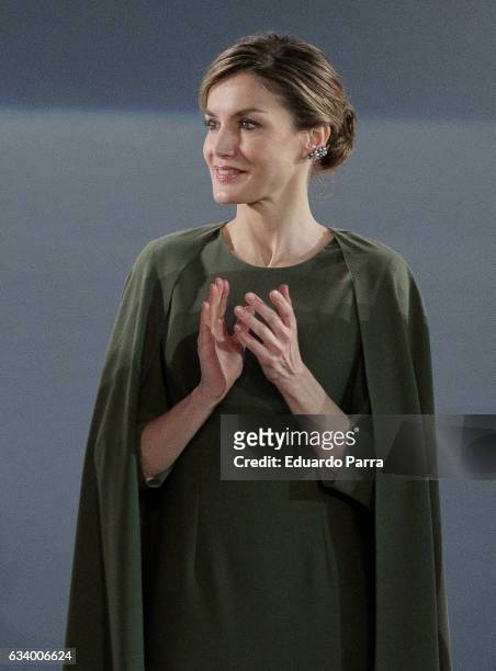 Queen Letizia of Spain attends 2016 Innovation and Design Awards on February 6, 2017 in Alcala de Henares, Spain.