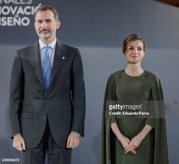 King Felipe of Spain and Queen Letizia of Spain attend 2016 Innovation and Design Awards on February 6, 2017 in Alcala de Henares, Spain.