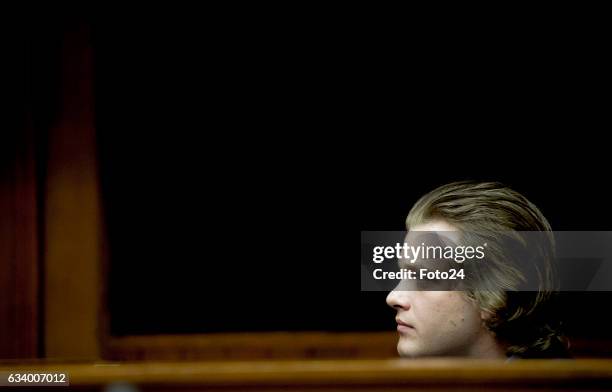 Murder accused Henri van Breda during his appearance at the Cape High Court on February 03, 2017 in Cape Town, South Africa. Van Breda, who is...