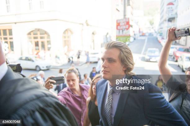 Murder accused Henri van Breda during his appearance at the Cape High Court on February 03, 2017 in Cape Town, South Africa. Van Breda, who is...