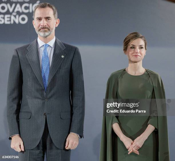 King Felipe of Spain and Queen Letizia of Spain attend 2016 Innovation and Design Awards on February 6, 2017 in Alcala de Henares, Spain.