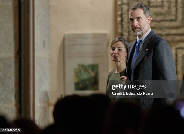 King Felipe of Spain and Queen Letizia of Spain attend 2016 Innovation and Design Awards on February 6, 2017 in Alcala de Henares, Spain.