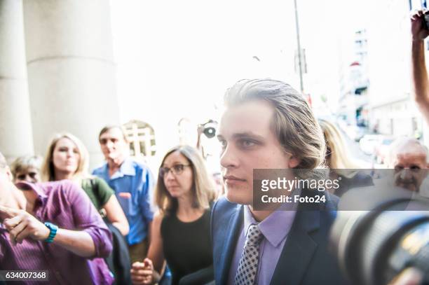 Murder accused Henri van Breda during his appearance at the Cape High Court on February 03, 2017 in Cape Town, South Africa. Van Breda, who is...