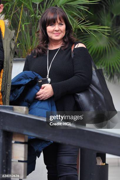 Coleen Nolan seen after presenting on the Loose Women show. Sighting on February 6, 2017 in London, England.