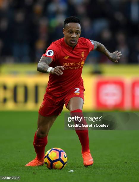 Nathaniel Clyne of Liverpool during the Premier League match between Hull City and Liverpool at KCOM Stadium on February 4, 2017 in Hull, England.