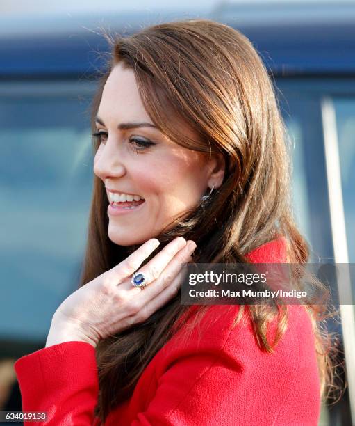 Catherine, Duchess of Cambridge attends the Place2Be Big Assembly with Heads Together for Children's Mental Health Week at Mitchell Brook Primary...