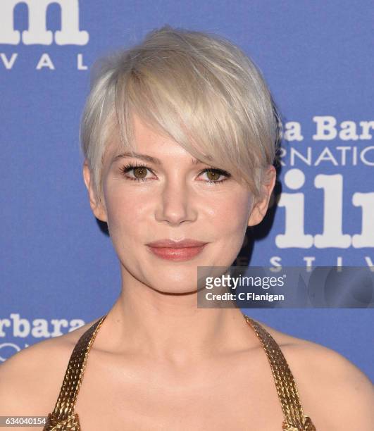 Actress Michelle Williams attends the Cinema Vanguard presentation during the 32nd Santa Barbara International Film Festival at Arlington Theater on...