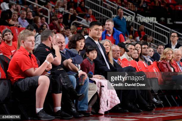 Legend, Yao Ming attends the Chicago Bulls against the Houston Rockets on February 3, 2017 at the Toyota Center in Houston, Texas. NOTE TO USER: User...