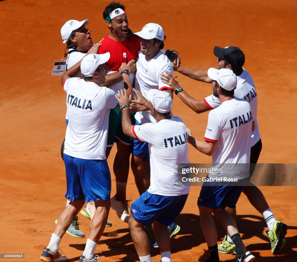 Argentina v Italy - Davis Cup 2017 Day 3