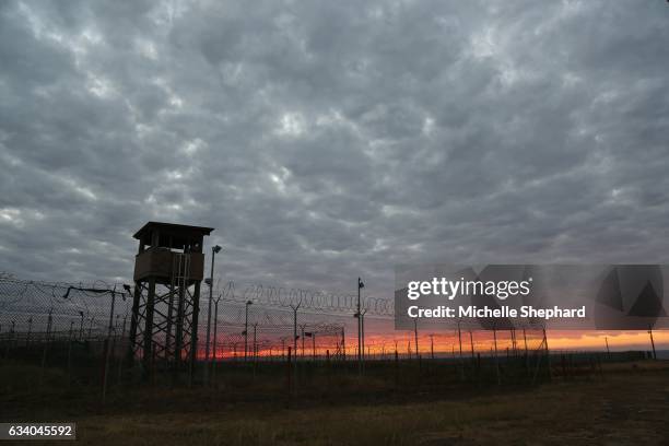 Sunrise over Camp Delta on Jan. 29, 2017. U.S. President Donald Trump has vowed to keep the prison camp open and load it up with "bad dudes."
