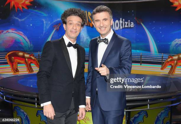 Ficarra e Picone attend the 'Striscia La Notizia' Tv Show on February 6, 2017 in Milan, Italy.