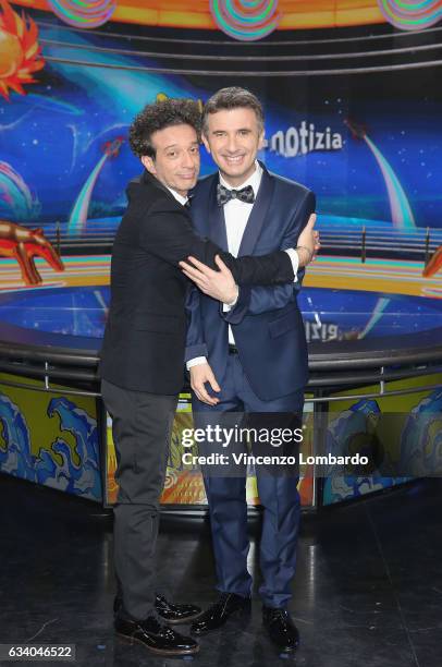 Ficarra e Picone attend the 'Striscia La Notizia' Tv Show on February 6, 2017 in Milan, Italy.