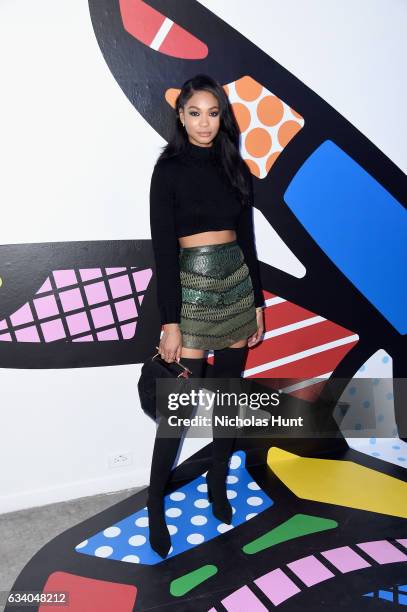 Model Chanel Iman attends Vogue Celebrates The Launch of LIFEWTR at Super Bowl LI on February 3, 2017 in Houston, Texas.