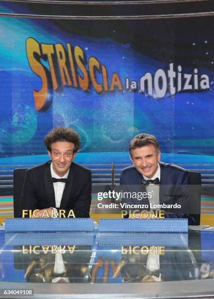 Ficarra e Picone attend the 'Striscia La Notizia' Tv Show on February 6, 2017 in Milan, Italy.