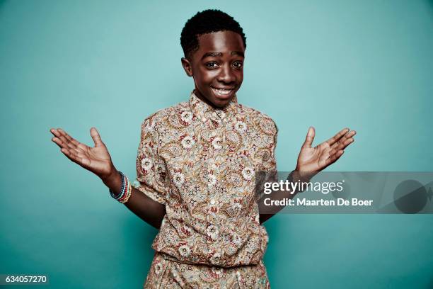 Actor Caleb McLaughlin from Netflix's 'Stranger Things' poses for a portrait during the 2016 Television Critics Association Summer Tour at The...