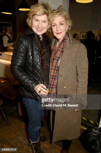 Issy Van Randwyck and Patricia Hodge attend the press night performance of "School Play" at Southwark Playhouse on February 6, 2017 in London,...