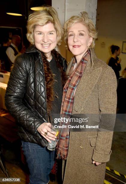 Issy Van Randwyck and Patricia Hodge attend the press night performance of "School Play" at Southwark Playhouse on February 6, 2017 in London,...