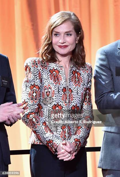 Actress Isabelle Huppert attends the 89th Annual Academy Awards Nominee Luncheon at The Beverly Hilton Hotel on February 6, 2017 in Beverly Hills,...