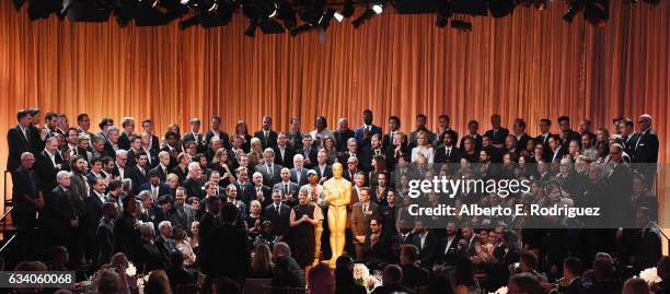 Oscar nominees gather during the 89th Annual Academy Awards Nominee Luncheon at The Beverly Hilton Hotel on February 6, 2017 in Beverly Hills,...