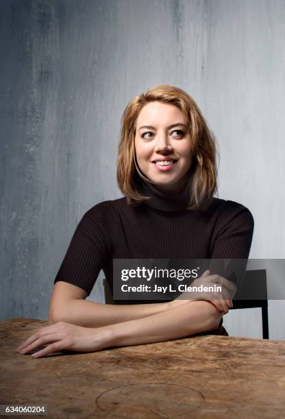 Actress Aubrey Plaza from the film, "Ingrid Goes West," is photographed at the 2017 Sundance Film Festival for Los Angeles Times on January 21, 2017...