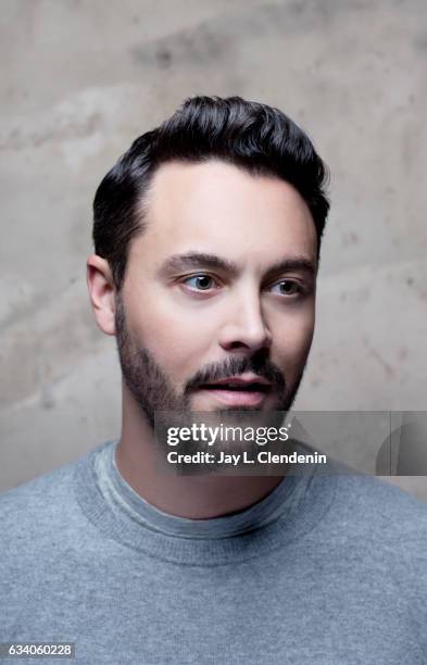 Actor Jack Huston, from the film, "Yellow Birds," is photographed at the 2017 Sundance Film Festival for Los Angeles Times on January 21, 2017 in...