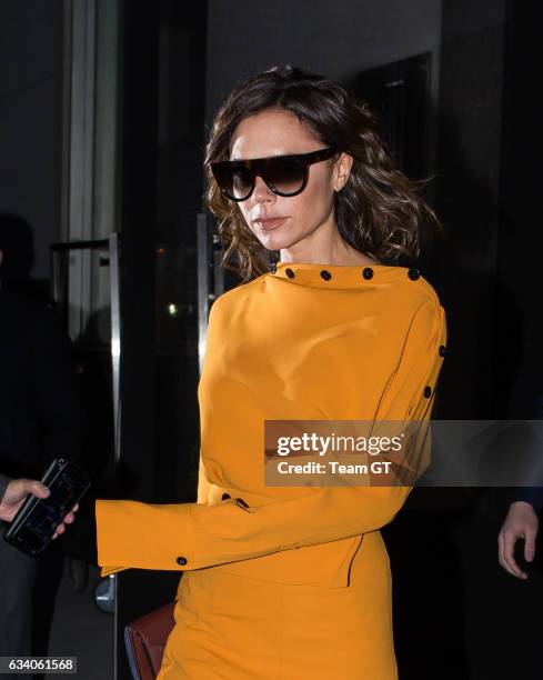 Victoria Beckham is seen leaving her hotel on February 6, 2017 in New York City.