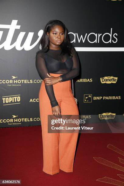 Youtuber Gloria attends the "4th Melty Future Awards" at Le Grand Rex on February 6, 2017 in Paris, France.