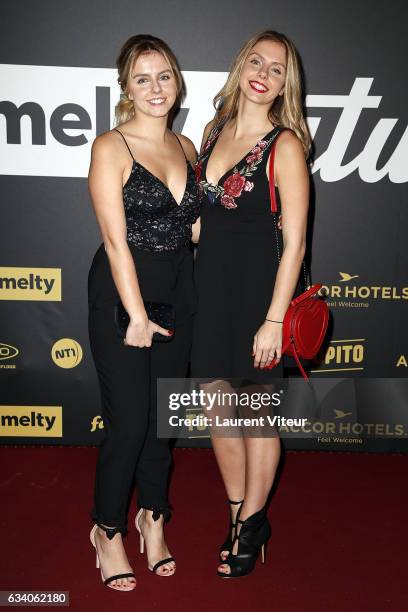 Youtubers Twin Sisters Manon and Anais attend the "4th Melty Future Awards" at Le Grand Rex on February 6, 2017 in Paris, France.