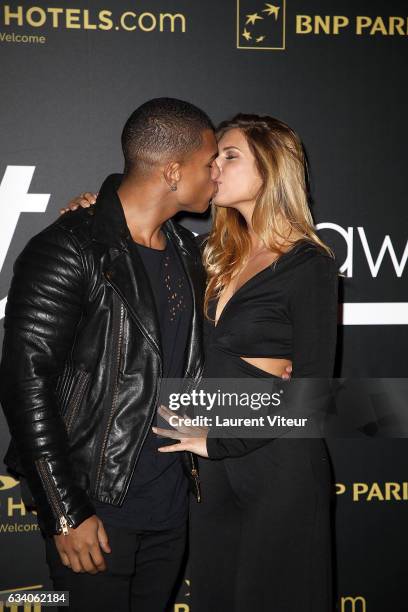 Marvin and Maeva from Secret Story 10 attend the "4th Melty Future Awards" at Le Grand Rex on February 6, 2017 in Paris, France.