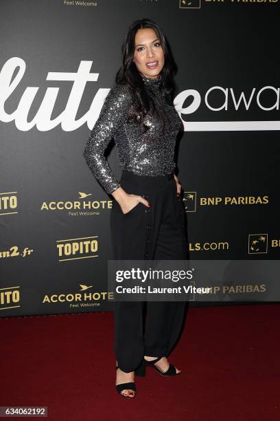 Singer Zaho attends the "4th Melty Future Awards" at Le Grand Rex on February 6, 2017 in Paris, France.