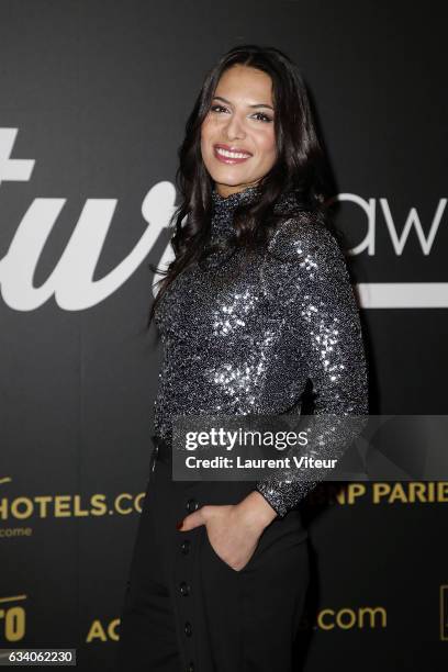 Singer Zaho attends the "4th Melty Future Awards" at Le Grand Rex on February 6, 2017 in Paris, France.