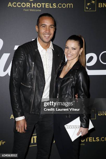 Dancers Laurent Maistret and Denitsa Ikonomova from 'Danse avec les Stars' attends the "4th Melty Future Awards" at Le Grand Rex on February 6, 2017...