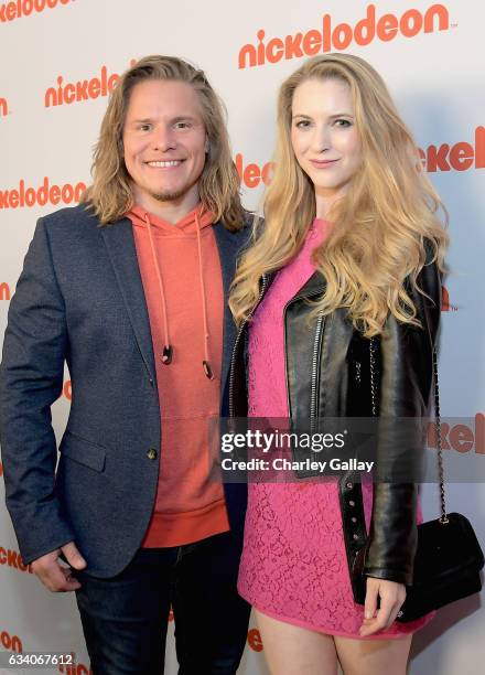 Actor Tony Cavalero and Annie Cavalero attend Nickelodeon's Not So Valentine's Special on February 6, 2017 in Los Angeles, California.