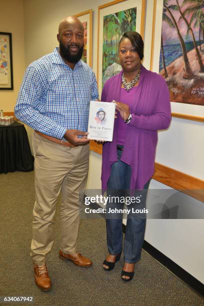 Tracy Martin and Sybrina Fulton speak and sign copies of their book "Rest In Power: The Enduring Life Of Trayvon Martin" at Miami Dade College on...