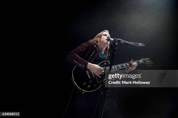 Alex Trimble of Two Door Cinema Club performs at the O2 Guildhall on February 6, 2017 in Southampton, United Kingdom.