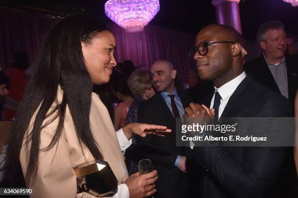 Joy Bryant and filmmaker Barry Jenkins attend the 89th Annual Academy Awards Nominee Luncheon at The Beverly Hilton Hotel on February 6, 2017 in...