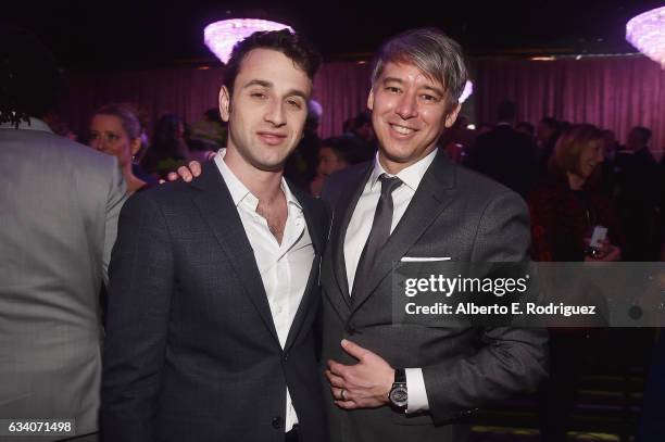 Composer Justin Hurwitz and Film editor Tom Cross attend the 89th Annual Academy Awards Nominee Luncheon at The Beverly Hilton Hotel on February 6,...