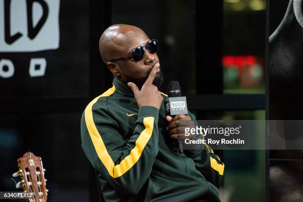 Musician Wyclef Jean discusses "J'ouvert" with the Build Series at Build Studio on February 6, 2017 in New York City.