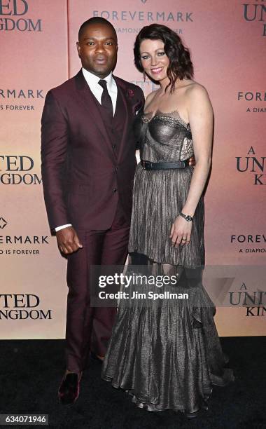 Actors David Oyelowo and Jessica Oyelowo attend the "A United Kingdom" world premiere at The Paris Theatre on February 6, 2017 in New York City.