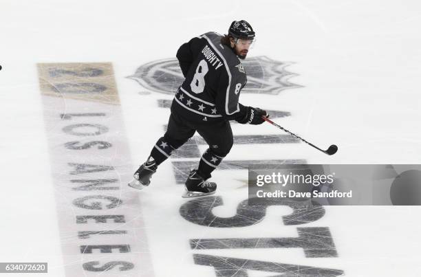 Drew Doughty of the Los Angeles Kings skates during the 2017 Honda NHL All-Star Game at Staples Center on January 29, 2017 in Los Angeles, California.