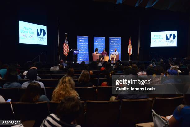 Sybrina Fulton and Tracy Martin in conversation with Traci Cloyd during the signing of their book "Rest In Power: The Enduring Life Of Trayvon...