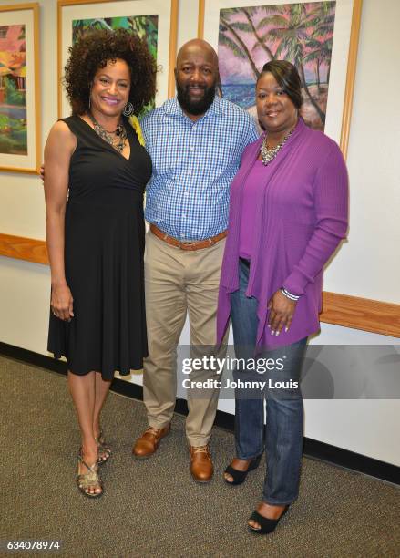 Sybrina Fulton and Tracy Martin in conversation with Traci Cloyd during the signing of their book "Rest In Power: The Enduring Life Of Trayvon...