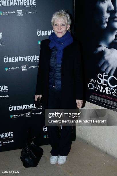 Actress Tonie Marshall attends the "Le secret de la chambre noire" Paris Premiere at Cinematheque Francaise on February 6, 2017 in Paris, France.