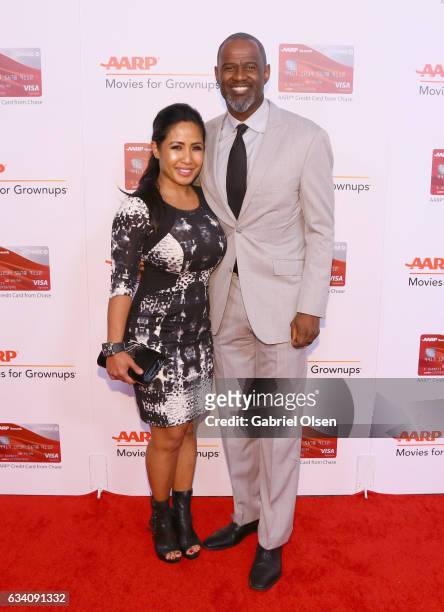 Leilani Mendoza and singer Brian McKnight attend the 16th Annual AARP The Magazine's Movies For Grownups Awards at the Beverly Wilshire Four Seasons...