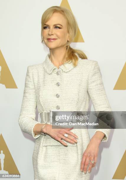 Actress Nicole Kidman arrives at the 89th Annual Academy Awards Nominee Luncheon at The Beverly Hilton Hotel on February 6, 2017 in Beverly Hills,...