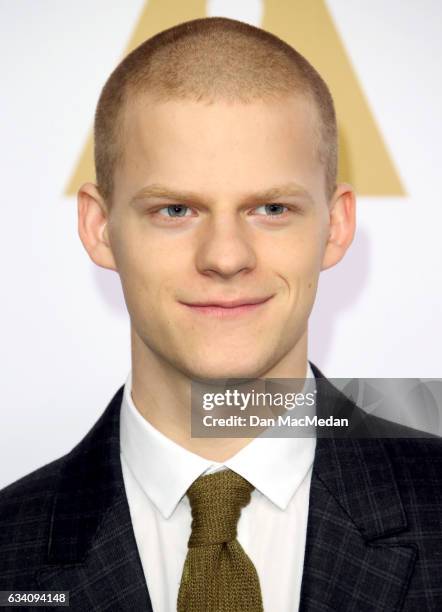 Actor Lucas Hedges arrives at the 89th Annual Academy Awards Nominee Luncheon at The Beverly Hilton Hotel on February 6, 2017 in Beverly Hills,...