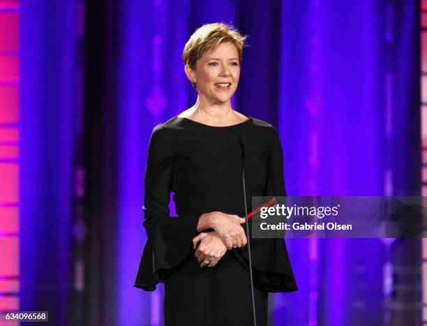 Actor Annette Bening accepts the Best Actress award for '20th Century Woman' at the 16th Annual AARP The Magazine's Movies For Grownups Awards at the...