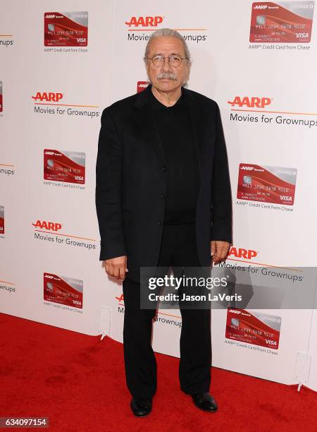 Actor Edward James Olmos attends AARP's 16th annual Movies For Grownups Awards at the Beverly Wilshire Four Seasons Hotel on February 6, 2017 in...